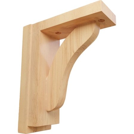 Ekena Millwork 2 1/2"W x 6 1/4"D x 7 1/2"H Reece Shelf Bracket, Red Oak BKT02X06X07RERO